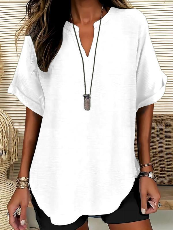 Atasia Soft Touch Notched Neck Blouse