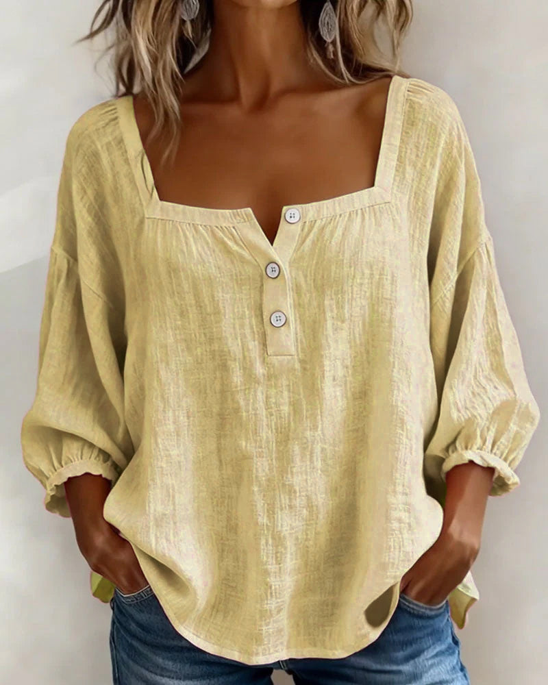 Fiona Breezy Cotton Linen Blouse