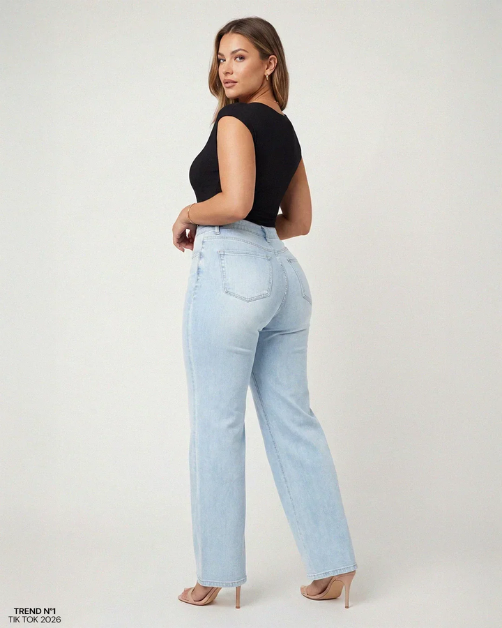 Remerie Mid Rise BBL Wide Leg Jeans