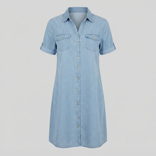 Myra Casual Denim Style Midi Dress