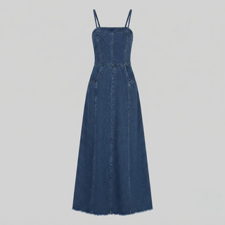 Hana Vintage Denim Maxi Dress