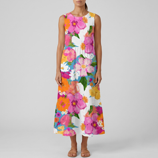 Eden Vibrant Floral Midi Dress