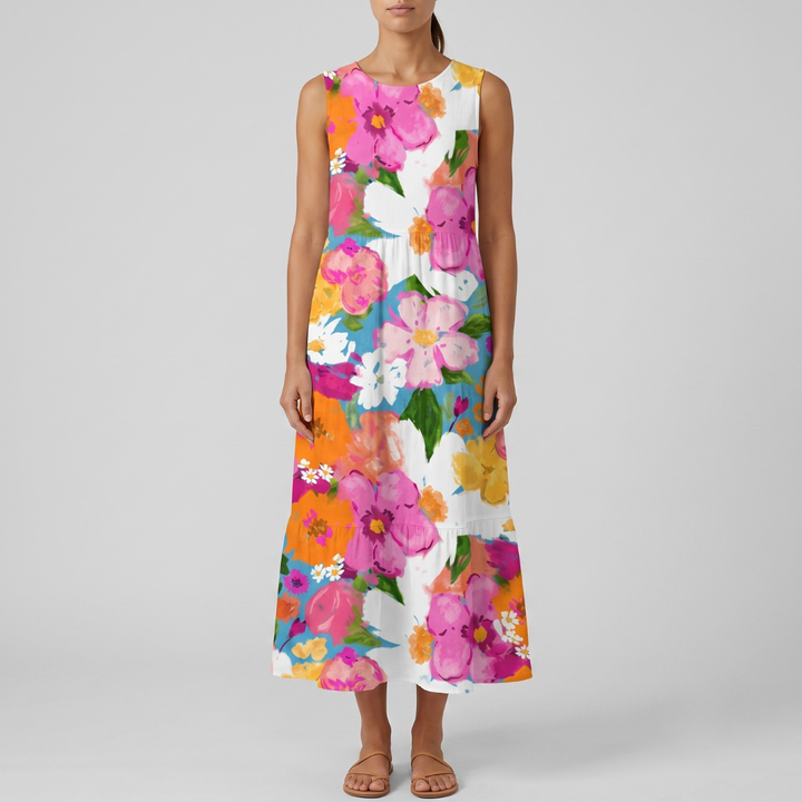 Eden Vibrant Floral Midi Dress