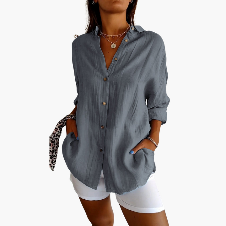 Sienna Elegant Pleated Shirt