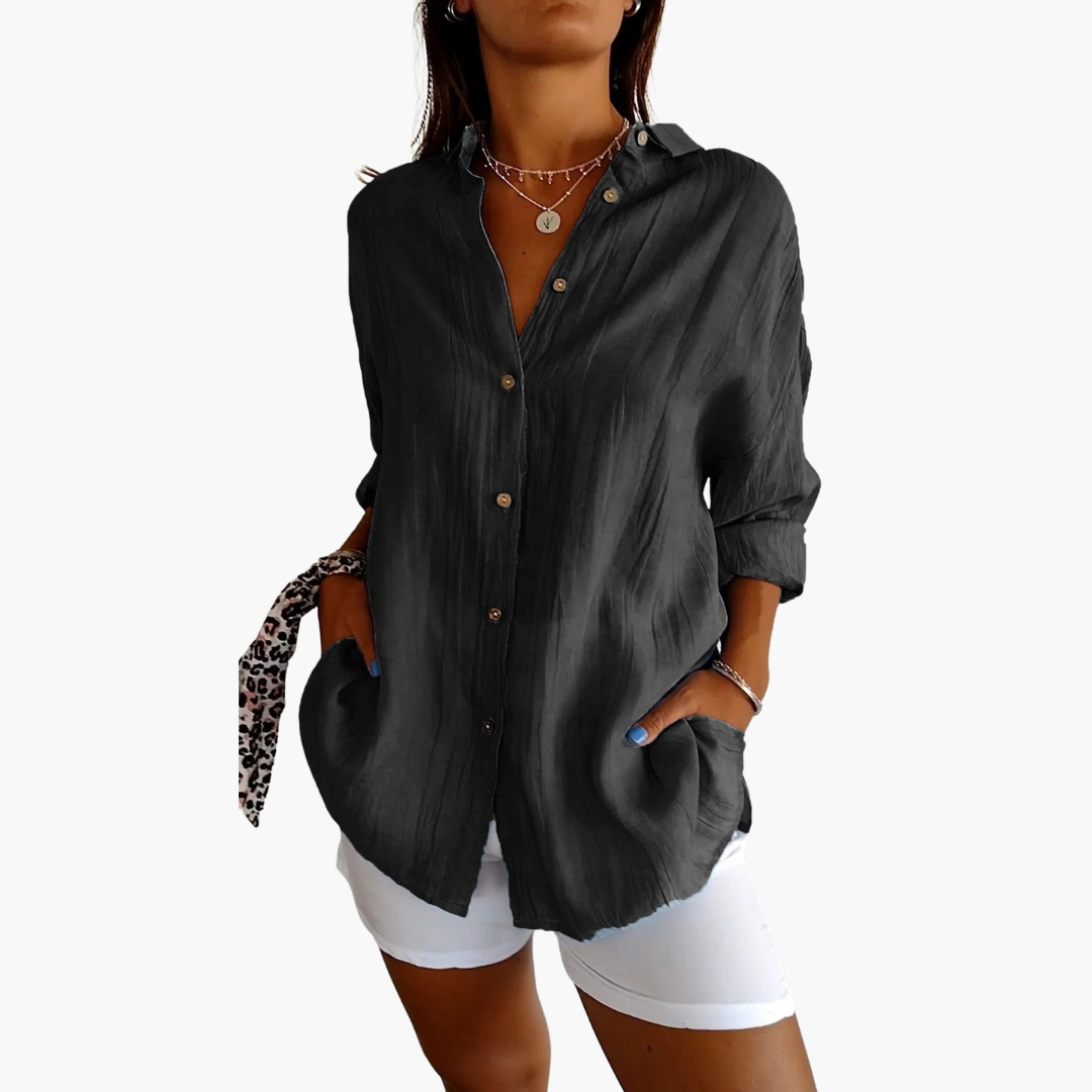 Sienna Elegant Pleated Shirt