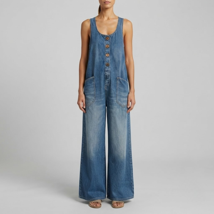 Jessica Denim Overall Jumpsuit