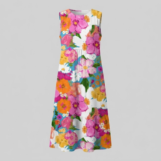 Eden Vibrant Floral Midi Dress