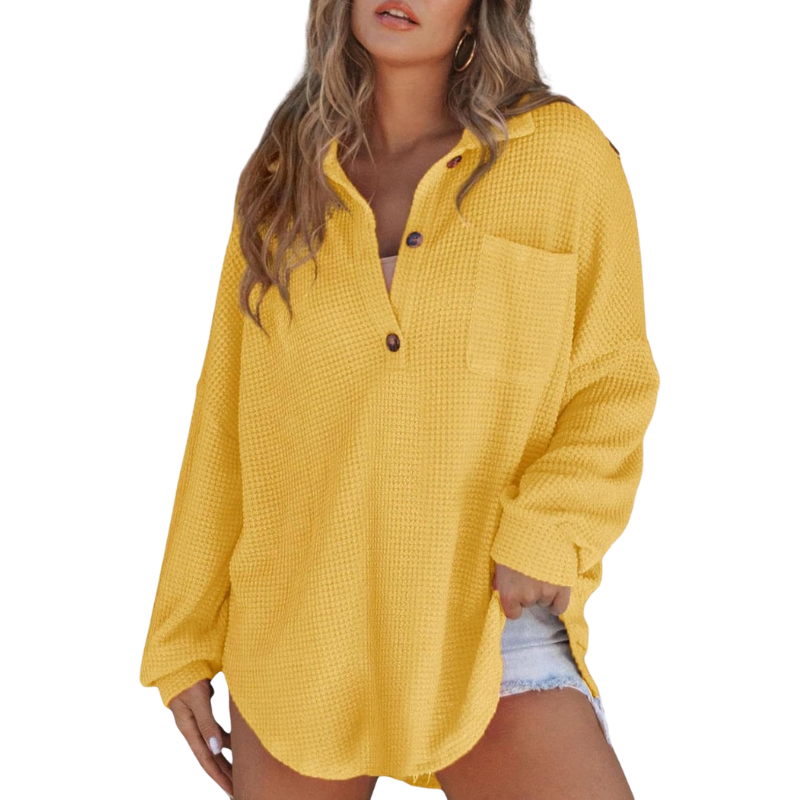 Saira Casual Lightweight V-neck Tunic Blouse