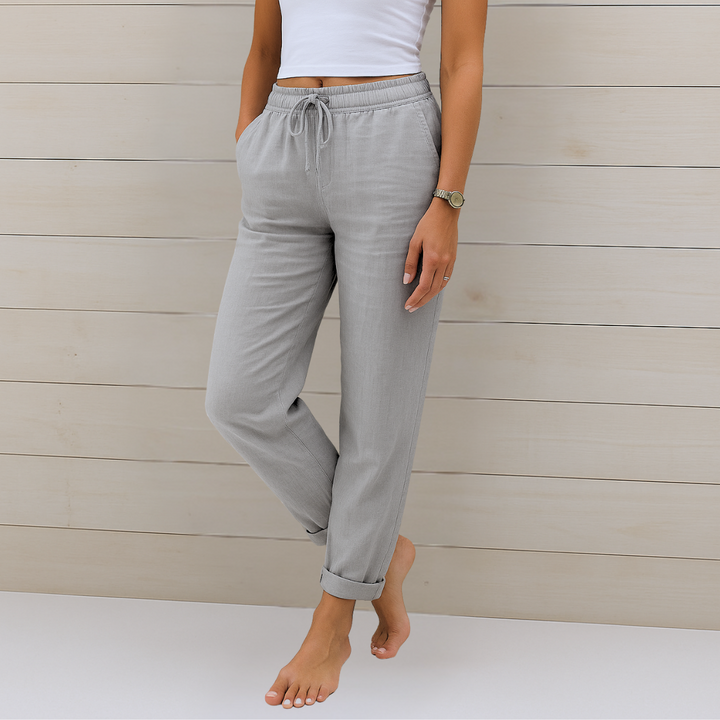 Adrianna Premium Linen Stretch Trousers