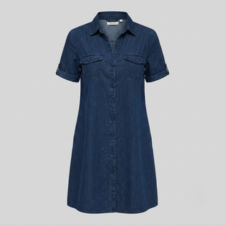 Myra Casual Denim Style Midi Dress