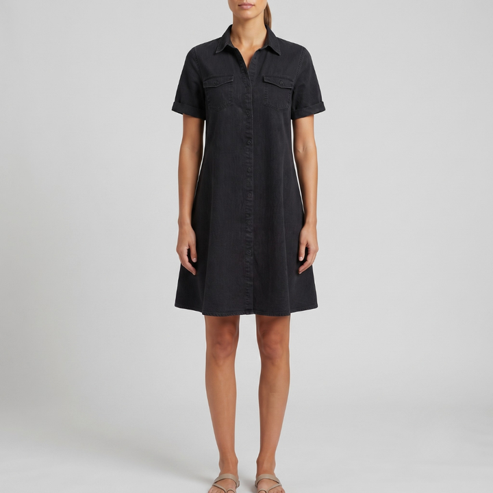Myra Casual Denim Style Midi Dress