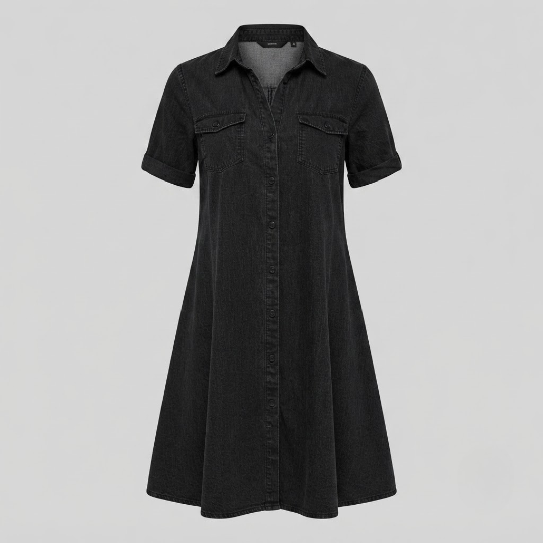 Myra Casual Denim Style Midi Dress