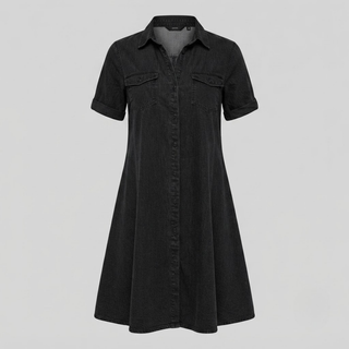 Myra Casual Denim Style Midi Dress