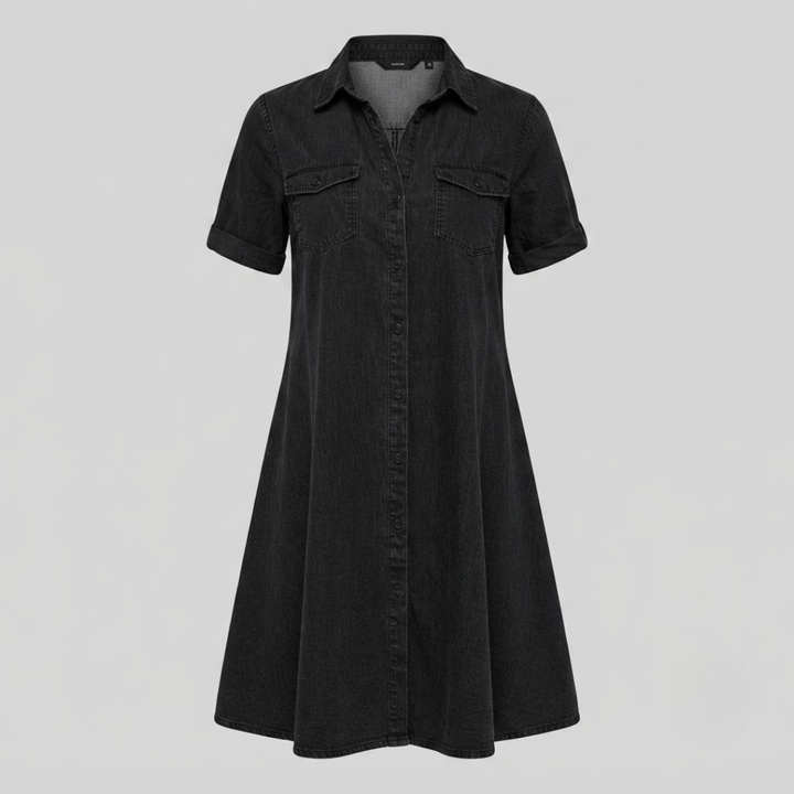 Myra Casual Denim Style Midi Dress