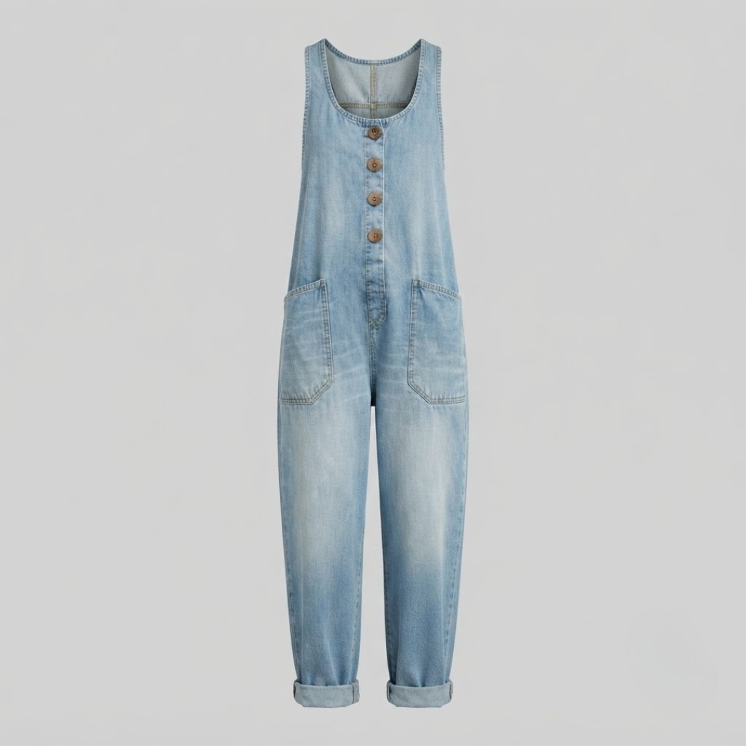 Jessica Denim Overall Jumpsuit