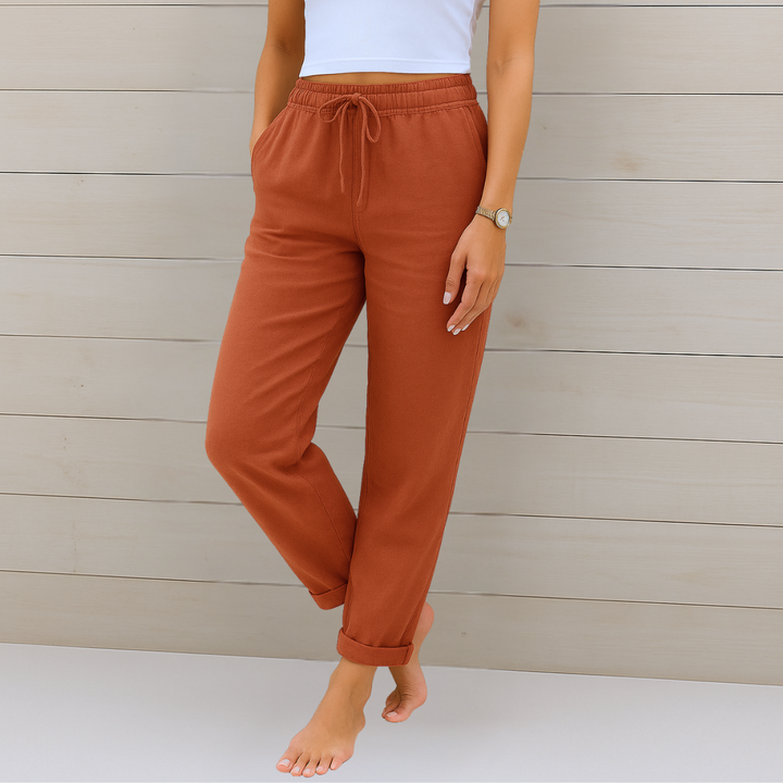 Adrianna Premium Linen Stretch Trousers
