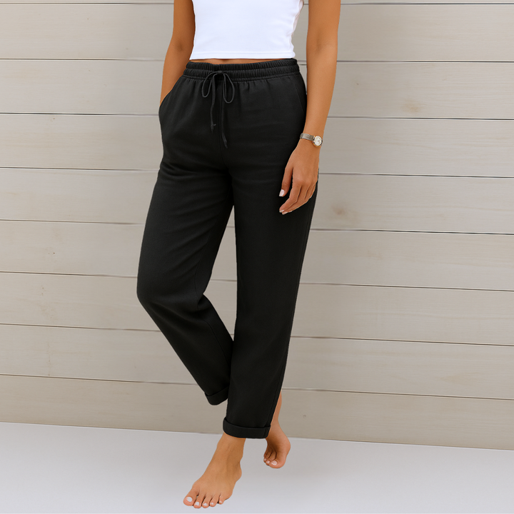 Adrianna Premium Linen Stretch Trousers