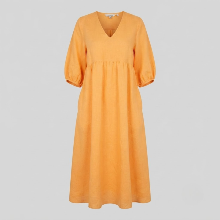 Daisy Elegance V-Neck Maxi Dress