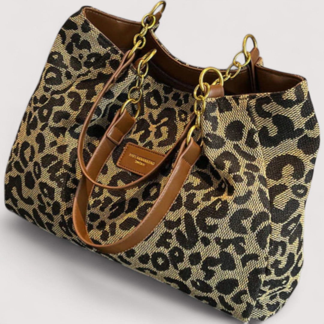 Agnes Leopard Canvas Bag