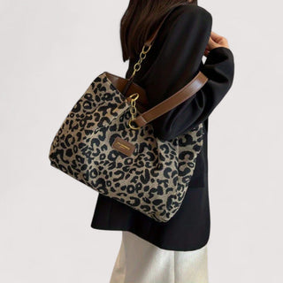 Agnes Leopard Canvas Bag
