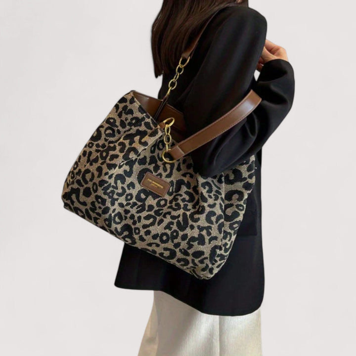 Agnes Leopard Canvas Bag