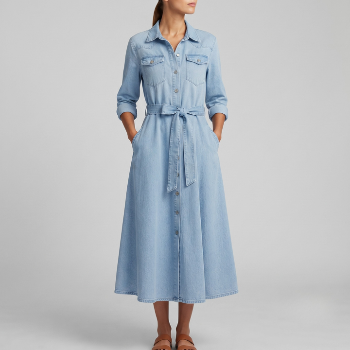 Alondra Long Sleeve Denim Dress
