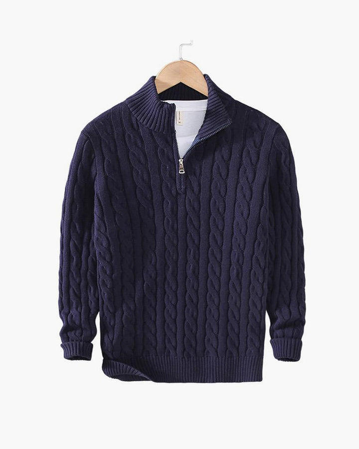 KESWICK Cable Knit Quarter Zip