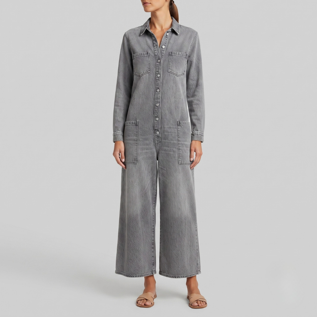 Eileen Casual Denim Jumpsuit
