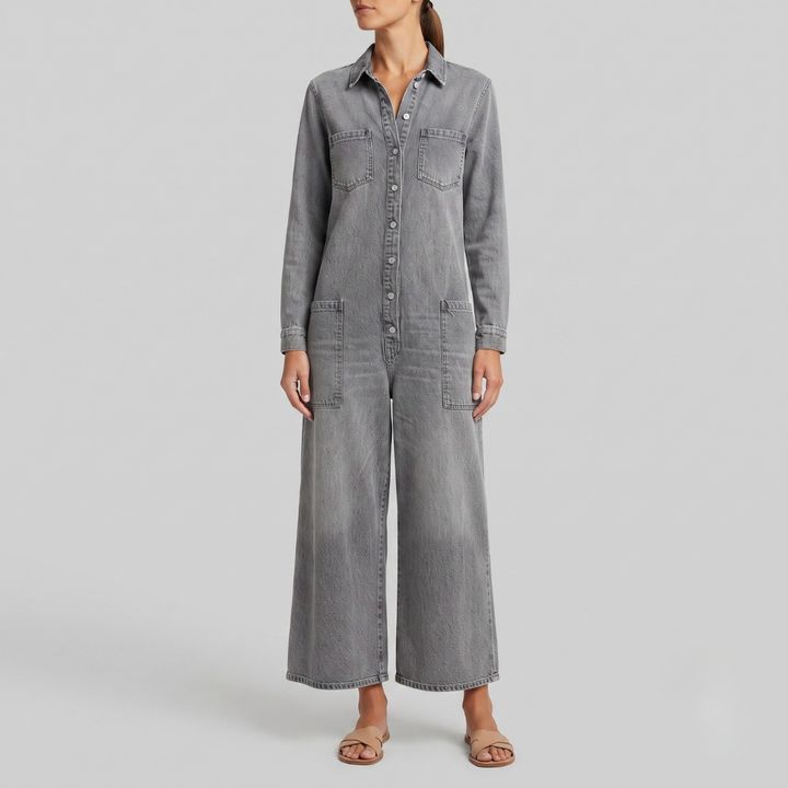 Eileen Casual Denim Jumpsuit