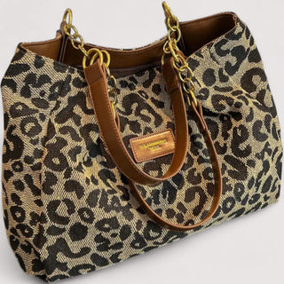 Agnes Leopard Canvas Bag