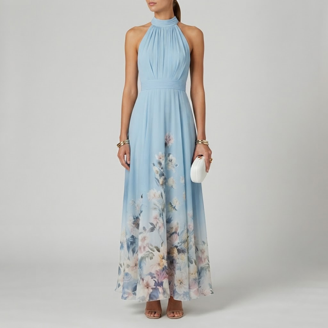 Kali Elegant Floral Maxi Dress
