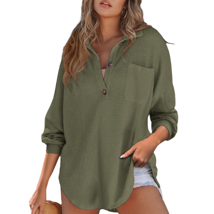 Saira Casual Lightweight V-neck Tunic Blouse