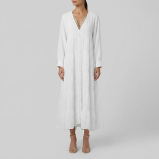 Vivian Boho Linen Dress