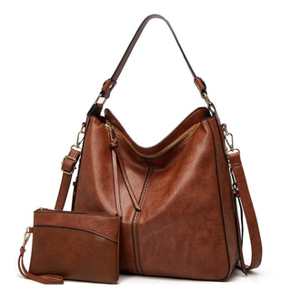 Camellia Leather Hobo Bag
