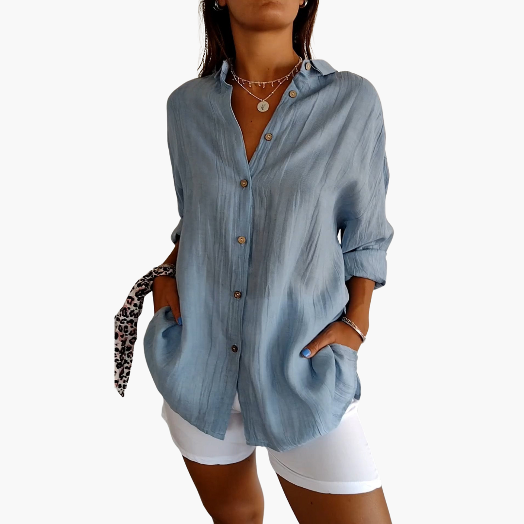 Sienna Elegant Pleated Shirt