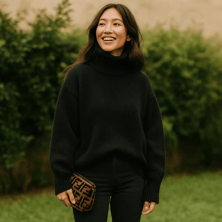 Aurora Cashmere Turtleneck Sweater
