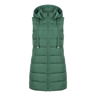 Long Hooded Puffer Vest