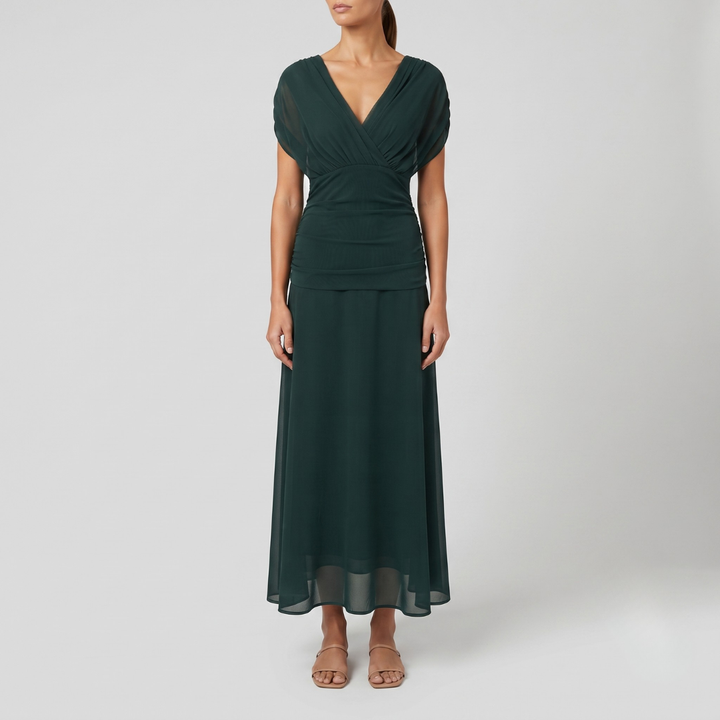 Emelia Elegant V-Neck Maxi Dress