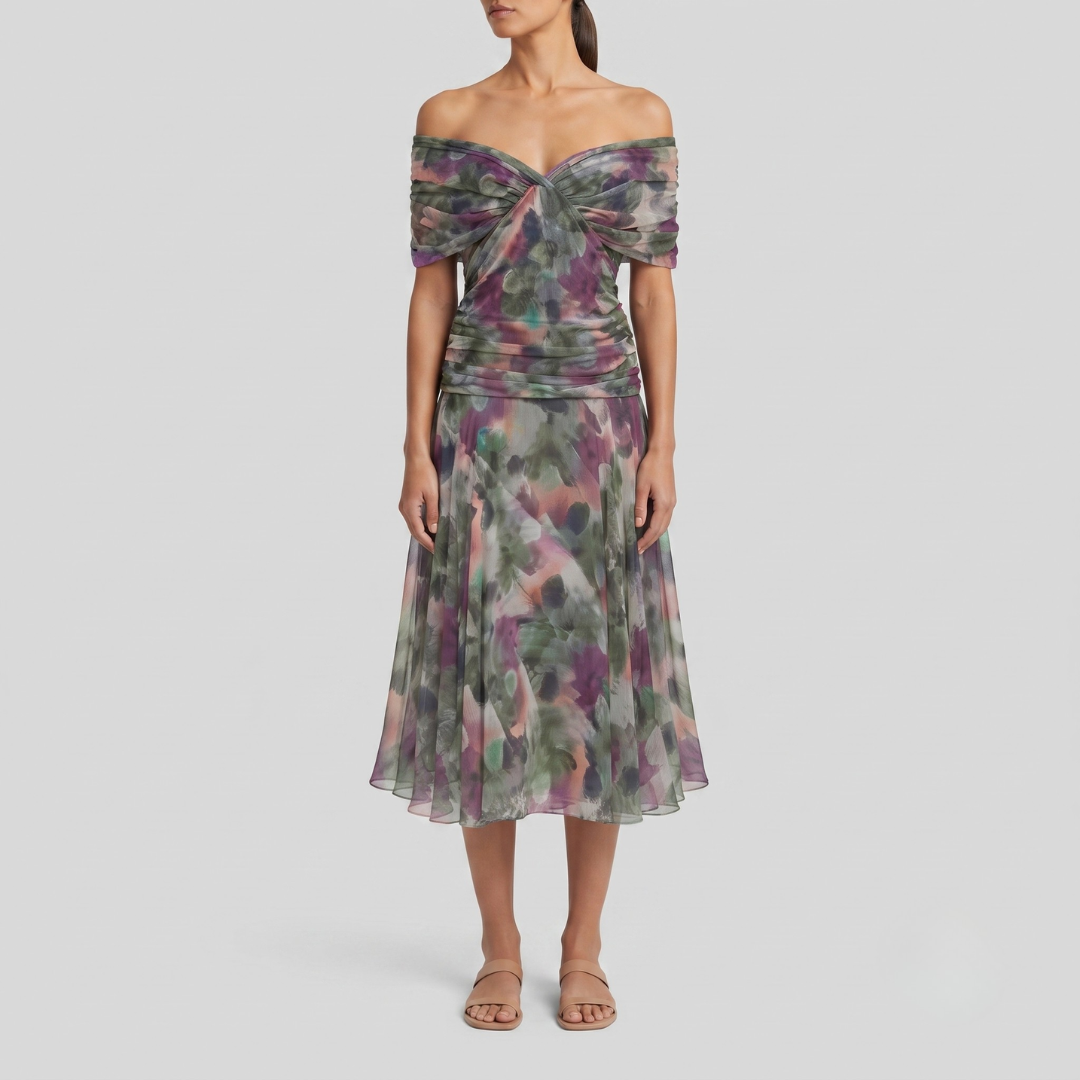 Emelia Elegant V-Neck Maxi Dress