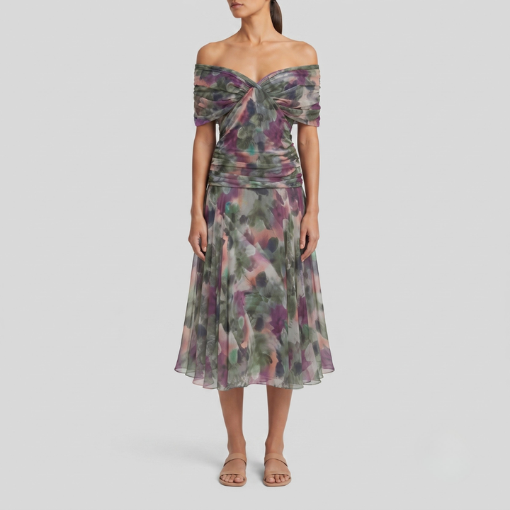 Emelia Elegant V-Neck Maxi Dress
