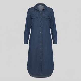 Andi Casual Elegant Long Denim Shirt Dress