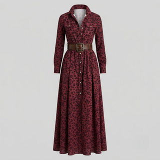 Elara Plaid Button-Front Maxi Dress