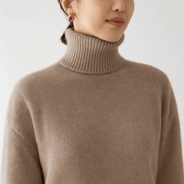 Aurora Cashmere Turtleneck Sweater