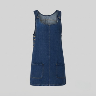 Coraline Casual Denim Overall Dress