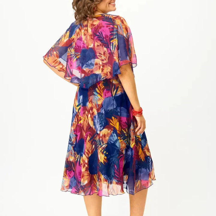 Halle Comfortable Belly Coverage Chiffon Dress
