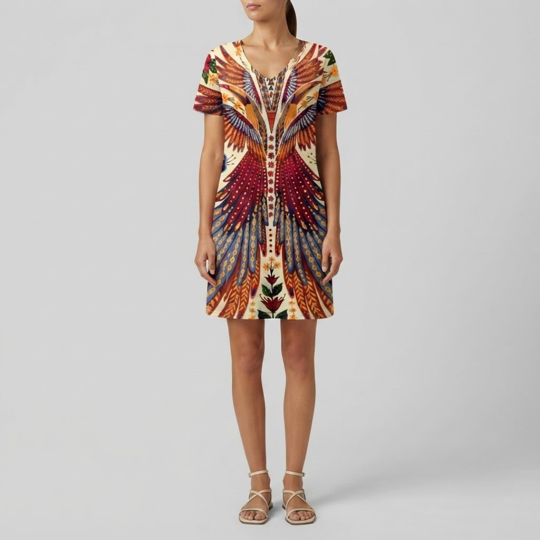 Reese Trendy Ethnic Printed Summer Dress