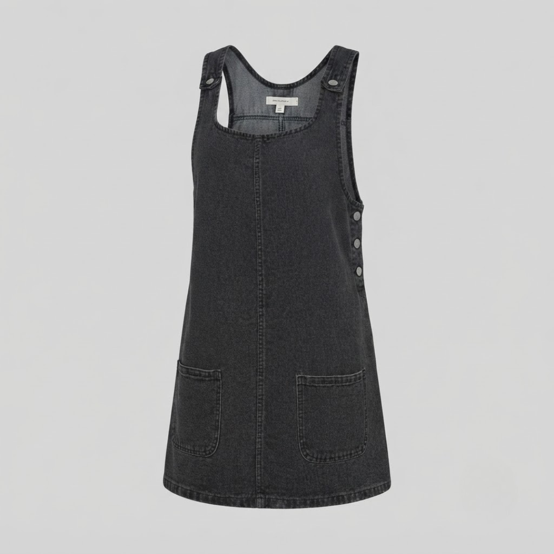 Coraline Casual Denim Overall Dress