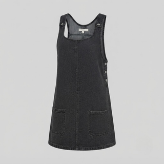 Coraline Casual Denim Overall Dress