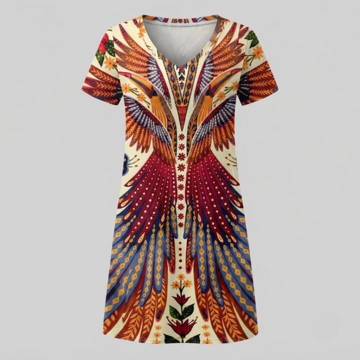 Reese Trendy Ethnic Printed Summer Dress