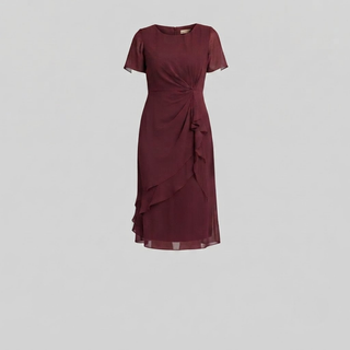 Blake Elegant Chiffon Draped Dress